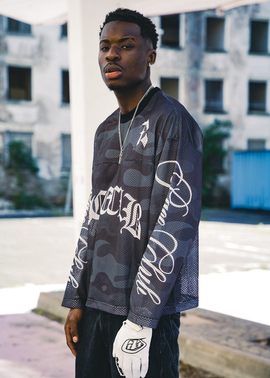 BLACK MESH JERSEY